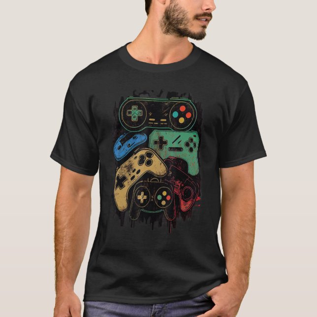 Camiseta Controlar todos os jogos do controlador de vídeo T (Frente)