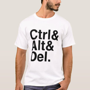 Camiseta Controle a supressão CTRL Alt Del do Alt