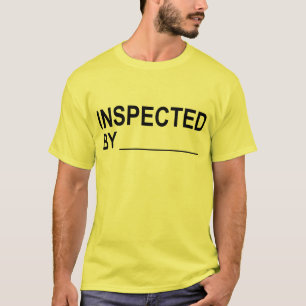 Camiseta Controle da qualidade INSPECIONADO pela etiqueta