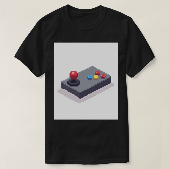 Camiseta Controle de 8 Bits para Jogos Retrô (Frente do Design)