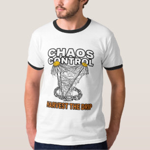 Camiseta Controle de Caos Colheita o Gotejamento