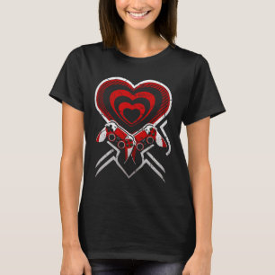 Camiseta Controle de Gamepad do Dia dos Namorados para Casa