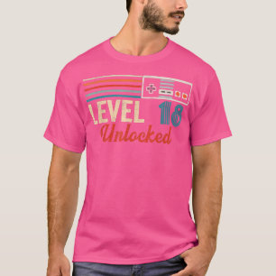 Camiseta Controle de Jogo de Criança de Aniversário do Níve