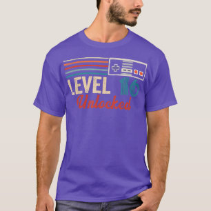 Camiseta Controle de Jogo de Criança de Aniversário do Níve