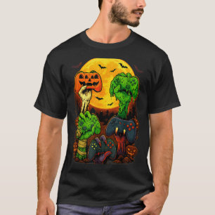 Camiseta Controle de Jogo Esqueleto Zumbi Múmia de Hallowee