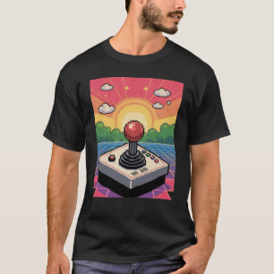 Camiseta Controle de Jogo Neon Retro