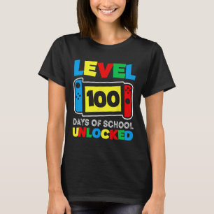 Camiseta Controle de Jogo Nível 100 Dias de Escola Concluíd