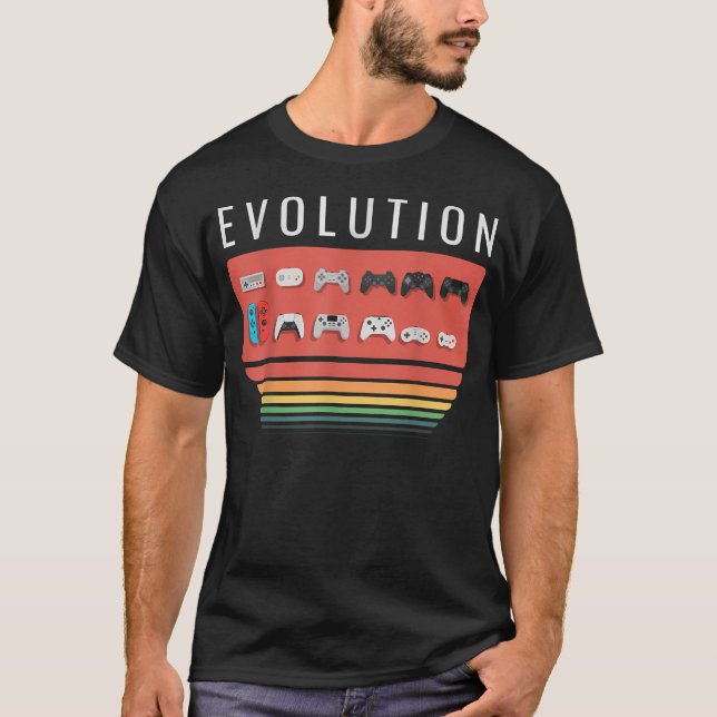 Camiseta Controle de Jogos Retrô Evolution 80S 90S (Frente)