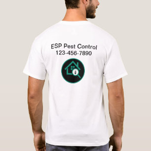 Camiseta Controle de pragas Logotipo de Funcionarios comerc