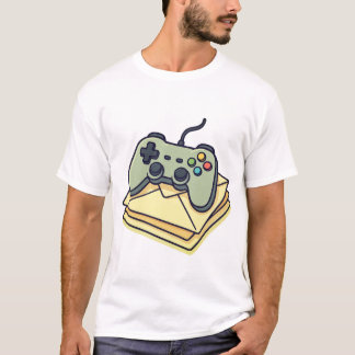 Camiseta Controle de Video Game na Pilha de Correspondência