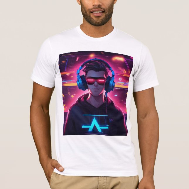 Camiseta Controle Dinâmico do DJ: Desenho do Logotipo do Bo (Frente)