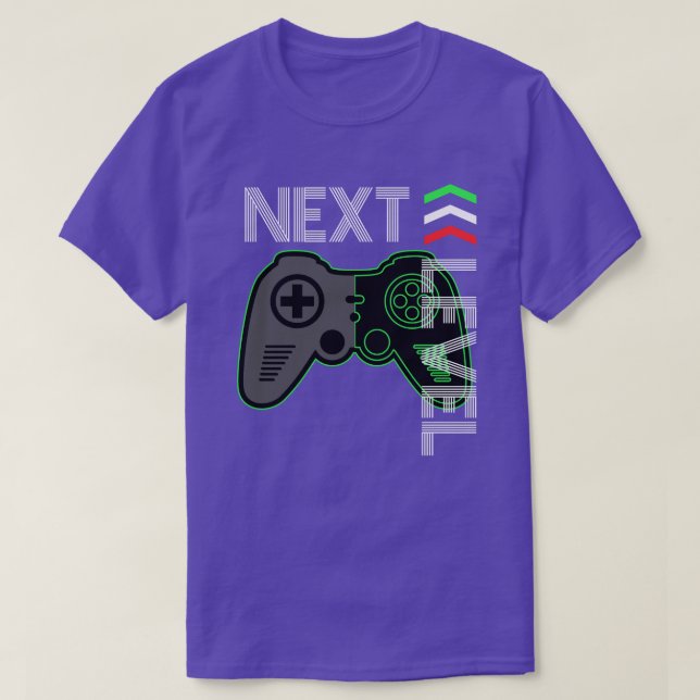 Camiseta Controle Neon Verde de Vídeo Game Next Level (Frente do Design)