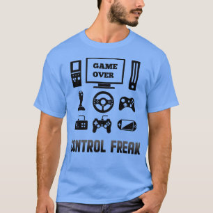 Camiseta Controle O Jogo Jogador De Vídeo Do Freak Gamer Pc
