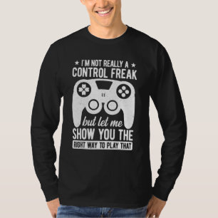 Camiseta Controle O Jogo Jogador De Vídeo Do Freak Gamer Pc
