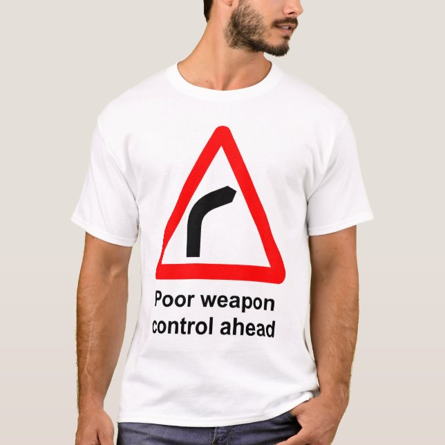 Camiseta Controle pobre da arma (Frente)