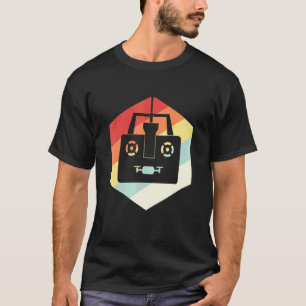 Camiseta Controle Remoto da Vintagem do Drone Retro