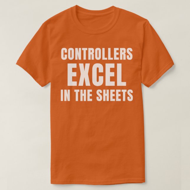 Camiseta Controles Engraçados Excel na Contabilidade de Fol (Frente do Design)