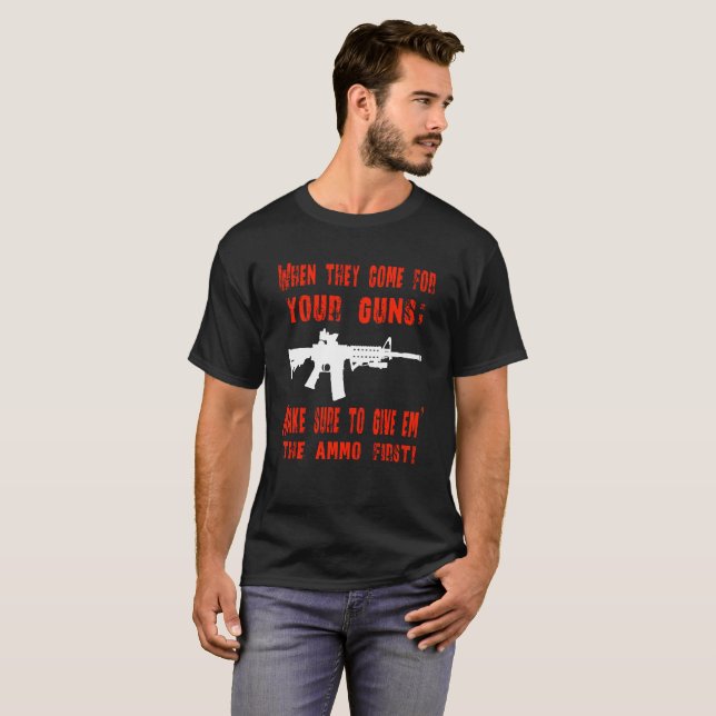 CAMISETA CONTROLO DE ARMAS AR-15 DO T-SHIRT (Frente Completa)