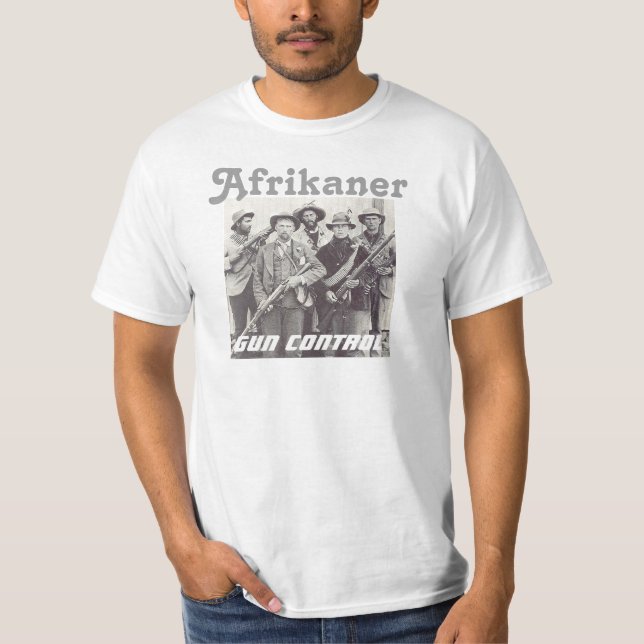 Camiseta Controlo de armas do Afrikaner (Frente)