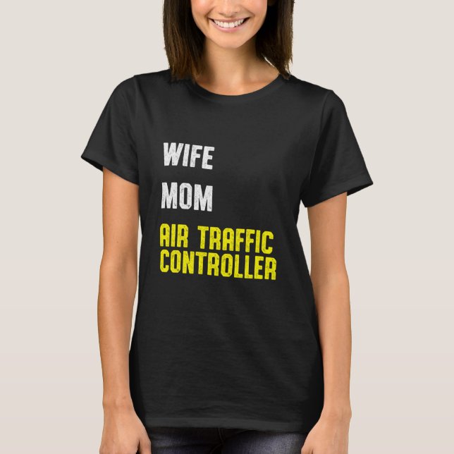 Camiseta Controlo De Voo Atc Do Controlador De Tráfego Aére (Frente)
