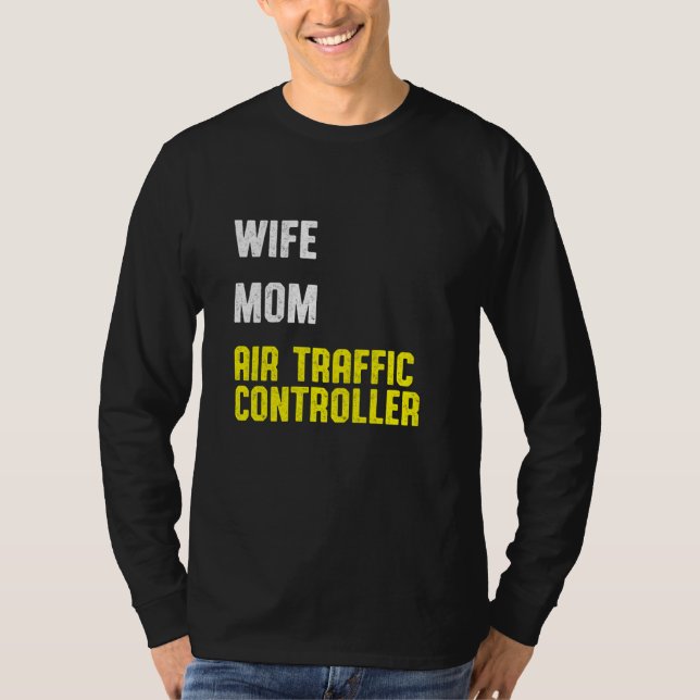 Camiseta Controlo De Voo Atc Do Controlador De Tráfego Aére (Frente)