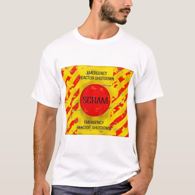 Camiseta Controlo SCRAM, Encerramento de emergência do reat (Frente)