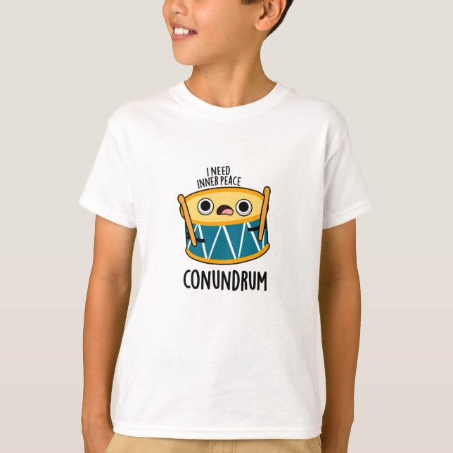 Camiseta Conundrum Engraçado Drummer Drum Pun (Frente)