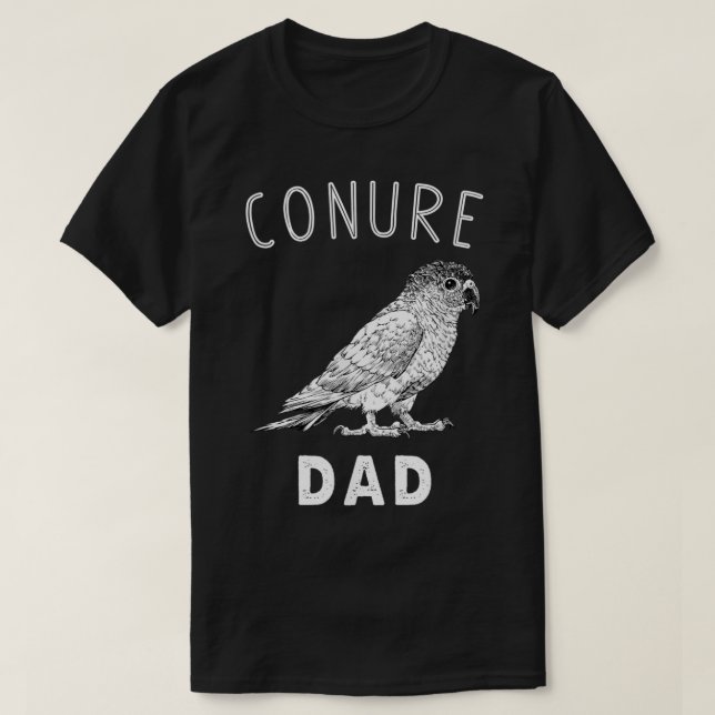 Camiseta Conure Dad Green Cheek Conure Parrot Bird Papa  (Frente do Design)