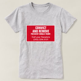 Camiseta Convencer e Remover o Presidente do Senado, Donald