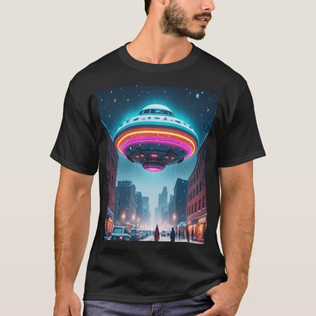 Camiseta Convergência Celestial - Aliens E Ufo (Frente)