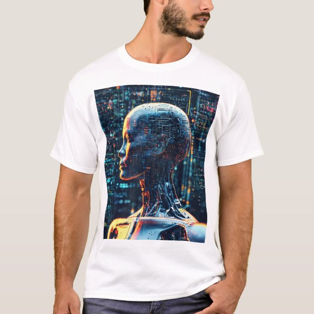 Camiseta Convergência Simbólica do Intellig Humano e Máquin (Frente)
