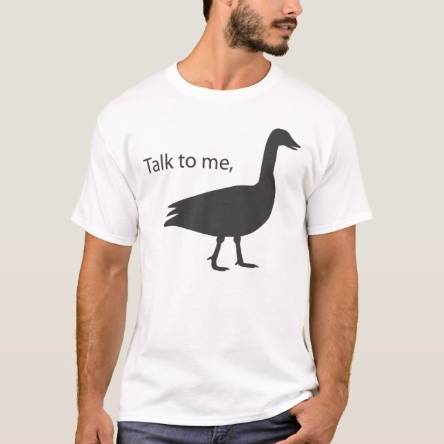Camiseta Conversa a mim ganso (Frente)