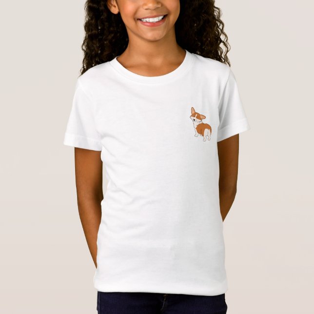 Camiseta Conversa ao Corgi dos desenhos animados da cauda (Frente)