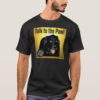 Camiseta Conversa preta de Labrador à pata!