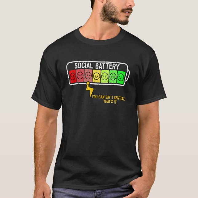 Camiseta conversa social introvertida introvertida social p (Frente)