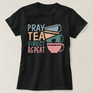 Camiseta Conversação Clássica de Repetição Direta do Chá