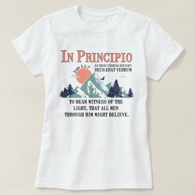 Camiseta Conversações Clássicas do Ciclo 3 do John 1:1-7 (Frente do Design)