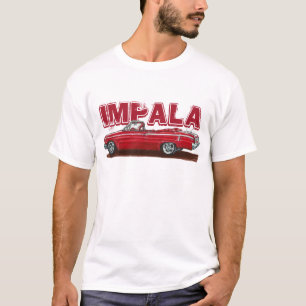 Camiseta Conversível de Impala Vermelho 1962