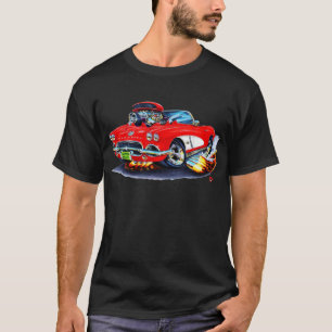 Camiseta Convertible 1962 Vermelho-Branco de Corveta