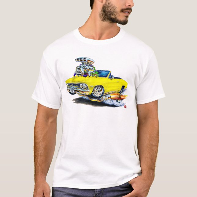 Camiseta Convertible 1966 amarelo de Chevelle (Frente)