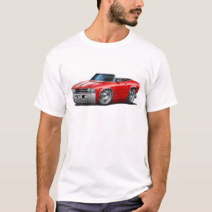 Camiseta Convertible 1969 Vermelho-Branco de Chevelle