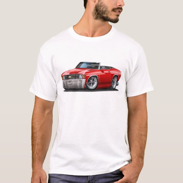 Camiseta Convertible 1971-72 vermelho de Chevelle (Frente)