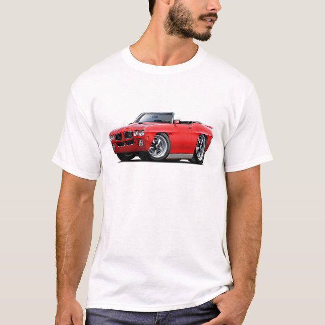 Camiseta Convertible vermelho de 1970 GTO (Frente)