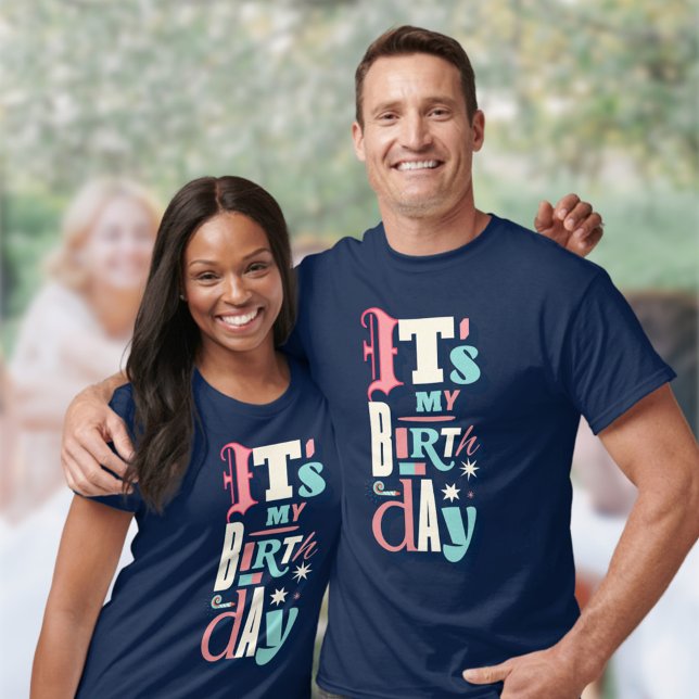 Camiseta Convite de aniversário (Criador carregado)