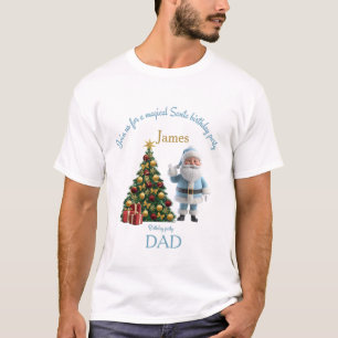 Camiseta Convite de Aniversário Mágico do Papai Noel 