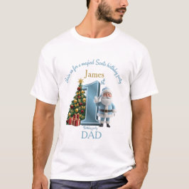 Camiseta Convite de Aniversário Mágico do Papai Noel – 1º A