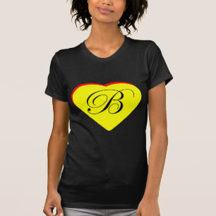 Camiseta Convite De Casamento Coração Vermelho Amarelo B O