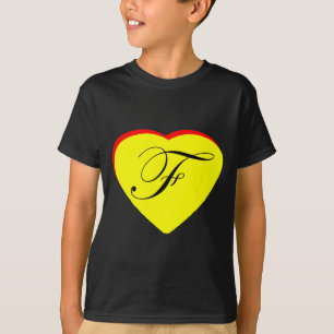 Camiseta Convite De Casamento Coração Vermelho Amarelo F O