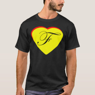 Camiseta Convite De Casamento Coração Vermelho Amarelo F O