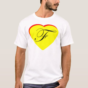 Camiseta Convite De Casamento Coração Vermelho Amarelo F O